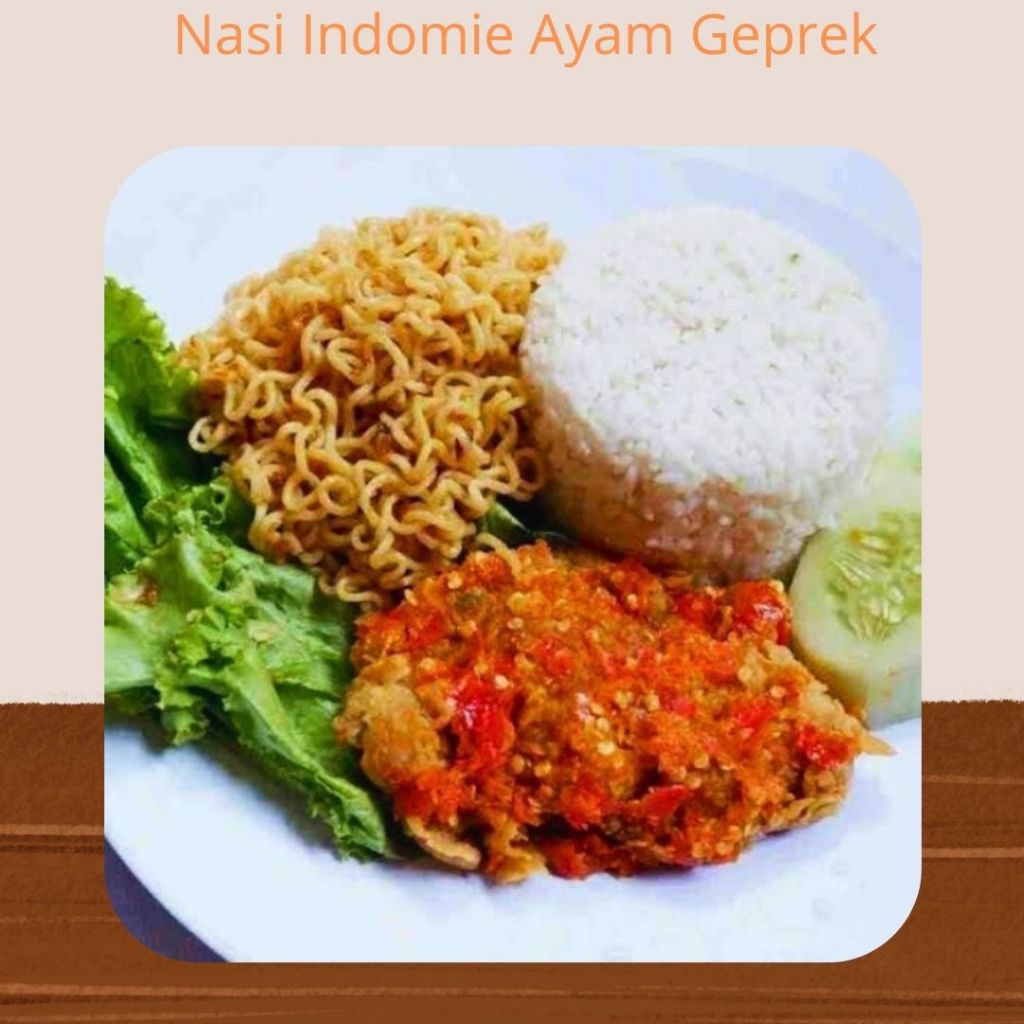

Nasi Indomie Ayam Geprek Sambal Original Halal Food By.Mirza