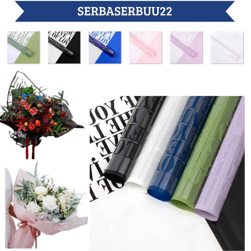 

Isi 20 LEMBAR Kertas Buket Bunga Transparan You Love Flower Wrapping Paper Cellophane Transparan KB077 SS22