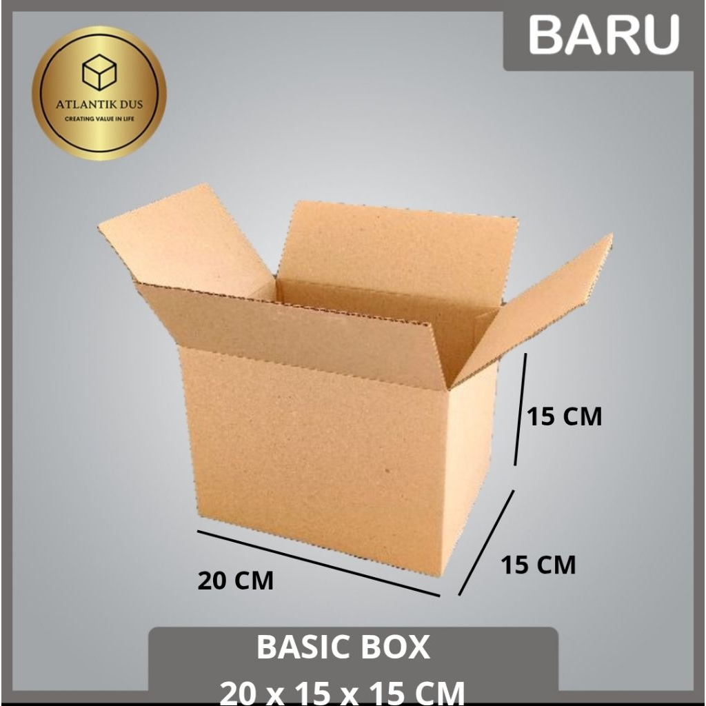 

KARDUS / KARTON BOX POLOS Uk. 20x15x15 CM