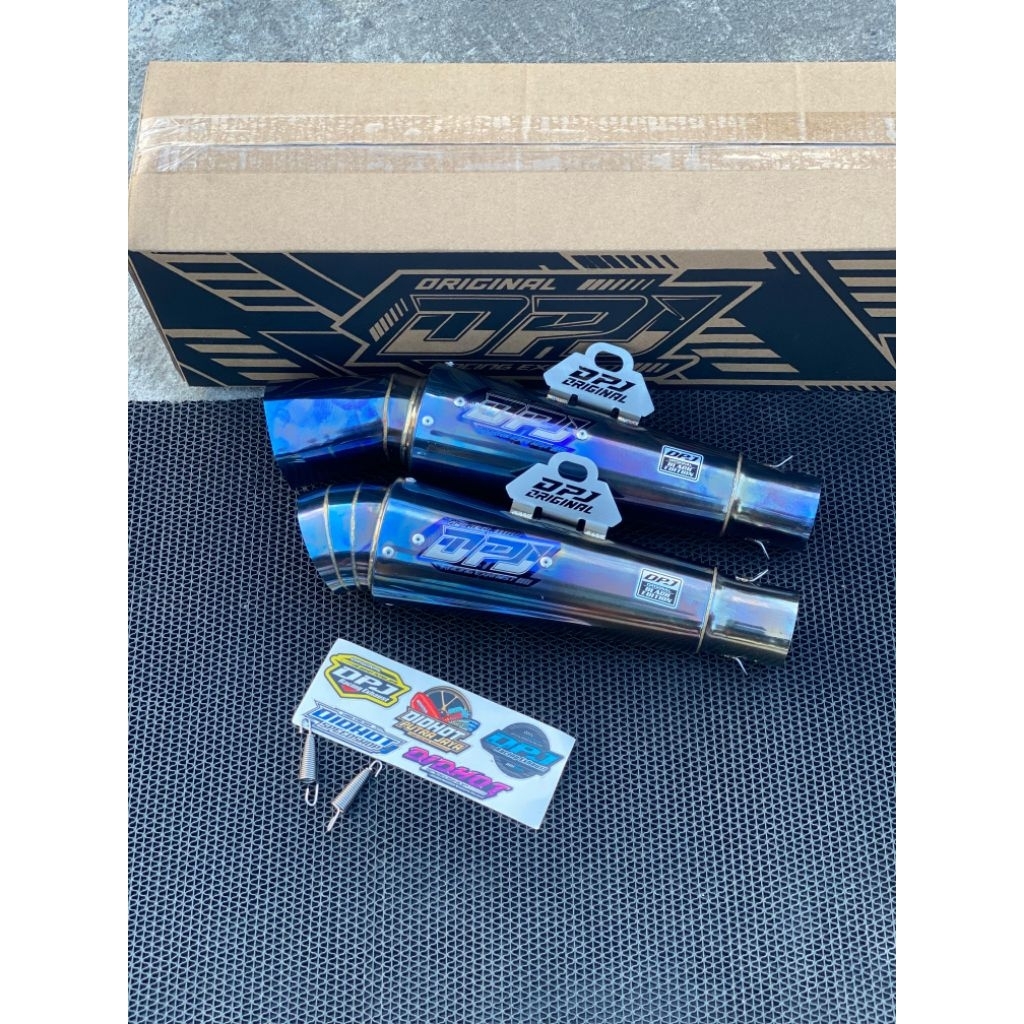 knalpot dpj selincer dpj type keong blumon  dan keong segi enam sarteng inlet 50inch new emblem