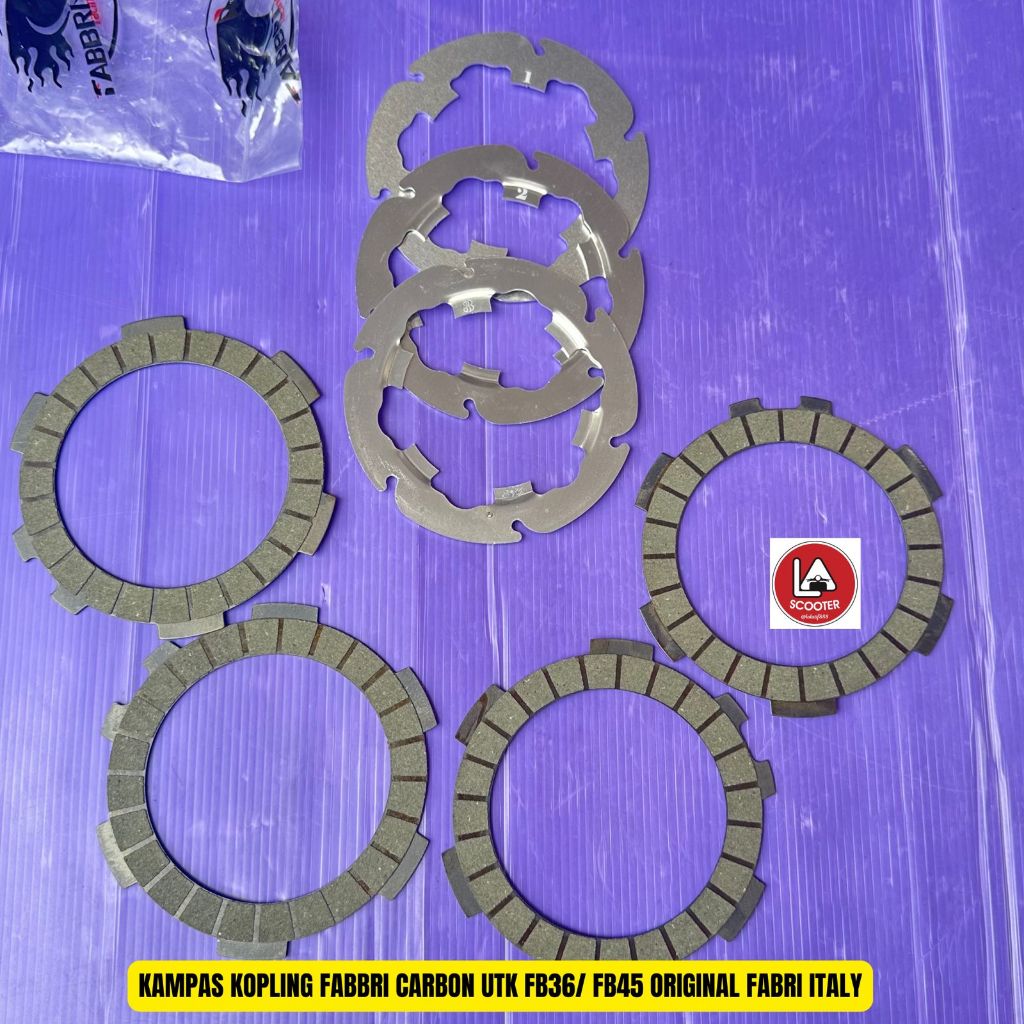 Kampas kopling FABBRI carbon utk FB36/ FB45 Original fabri italy