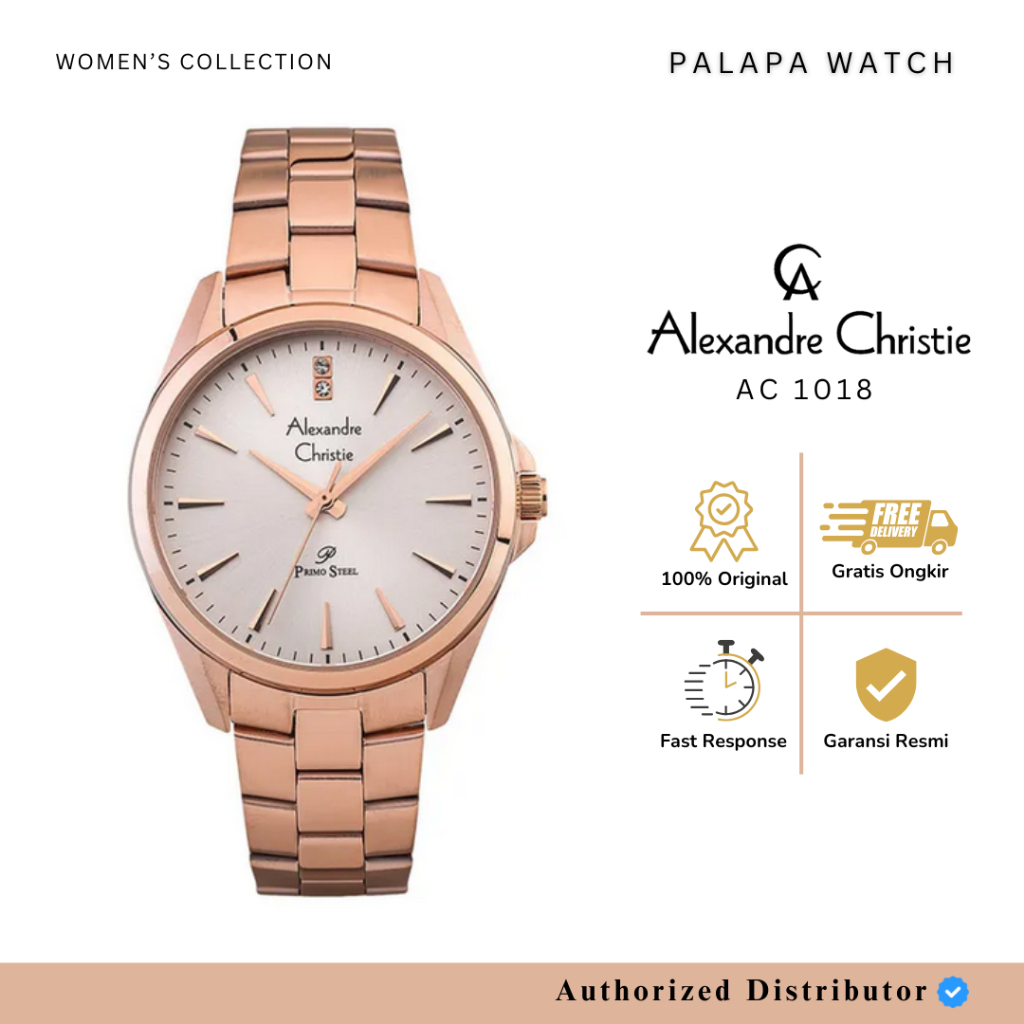 Jam Tangan Wanita Alexandre Christie AC 1018 / ac1018 / 1018 Original Garansi 1 Tahun