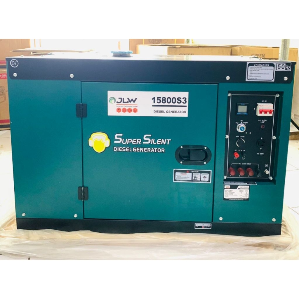 GENSET SILENT SOLAR TYPE 15000 DAYA MAX 10.000WATT / 12KVA / 10KW TERSEDIA 1PHASE DAN 3PHASE