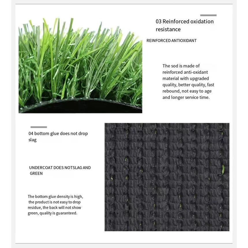 2M x 3M Karpet Rumput Sintetis 1M 10M Dekorasi Rumah Luar Ruangan 3UV Karpet Rumput Tiruan