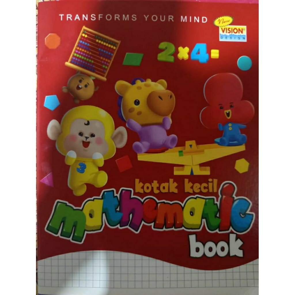 

(1 PCS/Buku) Buku Kotak Kecil / Buku Strimin/ Buku matematika Vision 38