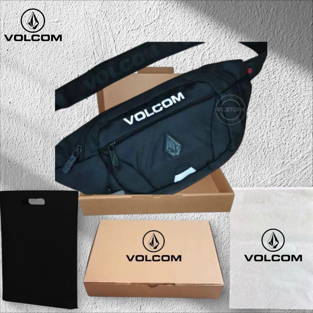 VOLCOM TAS VOLCOM TAS SELEMPANG VOLCOM TAS PINGGANG VOLCOM WAISTBAG VOLCOM PREMIUM LOGO BESI
