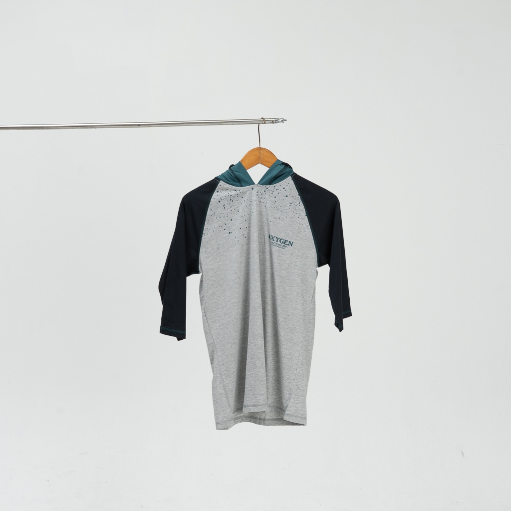 Kaos Hoodie Oxygen Denim Original Murah Berkualitas - Abu Hijau (0412)