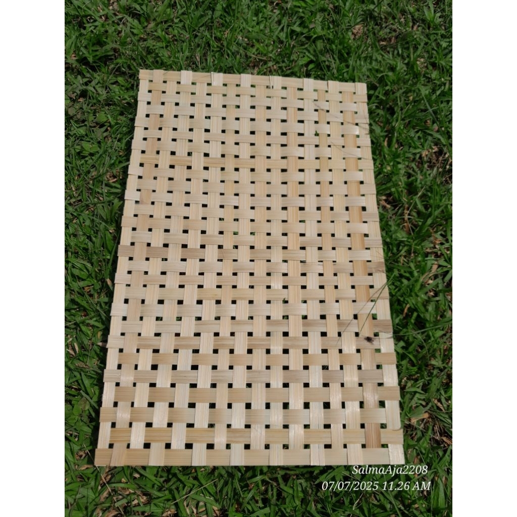 Anyaman Bambu Aesthetic Dekorasi produk fotografi/Anyaman Persegi Panjang