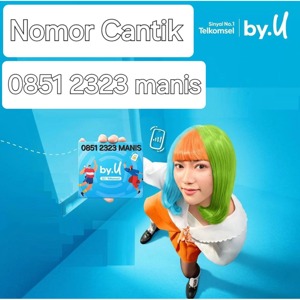 Nomor Cantik Telkomsel Byu seri 0851 2323 manis