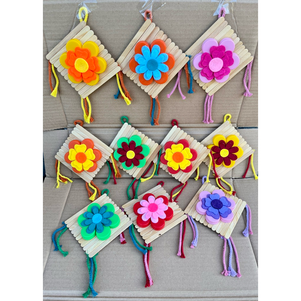 prakarya daur ulang tutup botol dan tutup kaleng/kerajinan daur upang bahan bekas/kerajinan daur