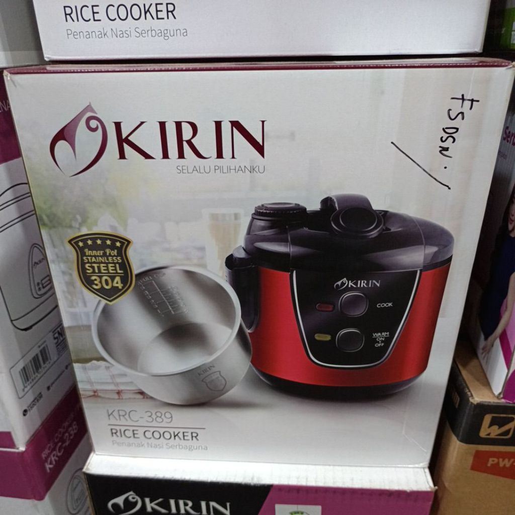 KIRIN RICE COOKER KRC 389 STAINLESS STEEL - KIRIN MAGIC COM STAINLESS 2 LITER - MAGIC COM KIRIN STAI