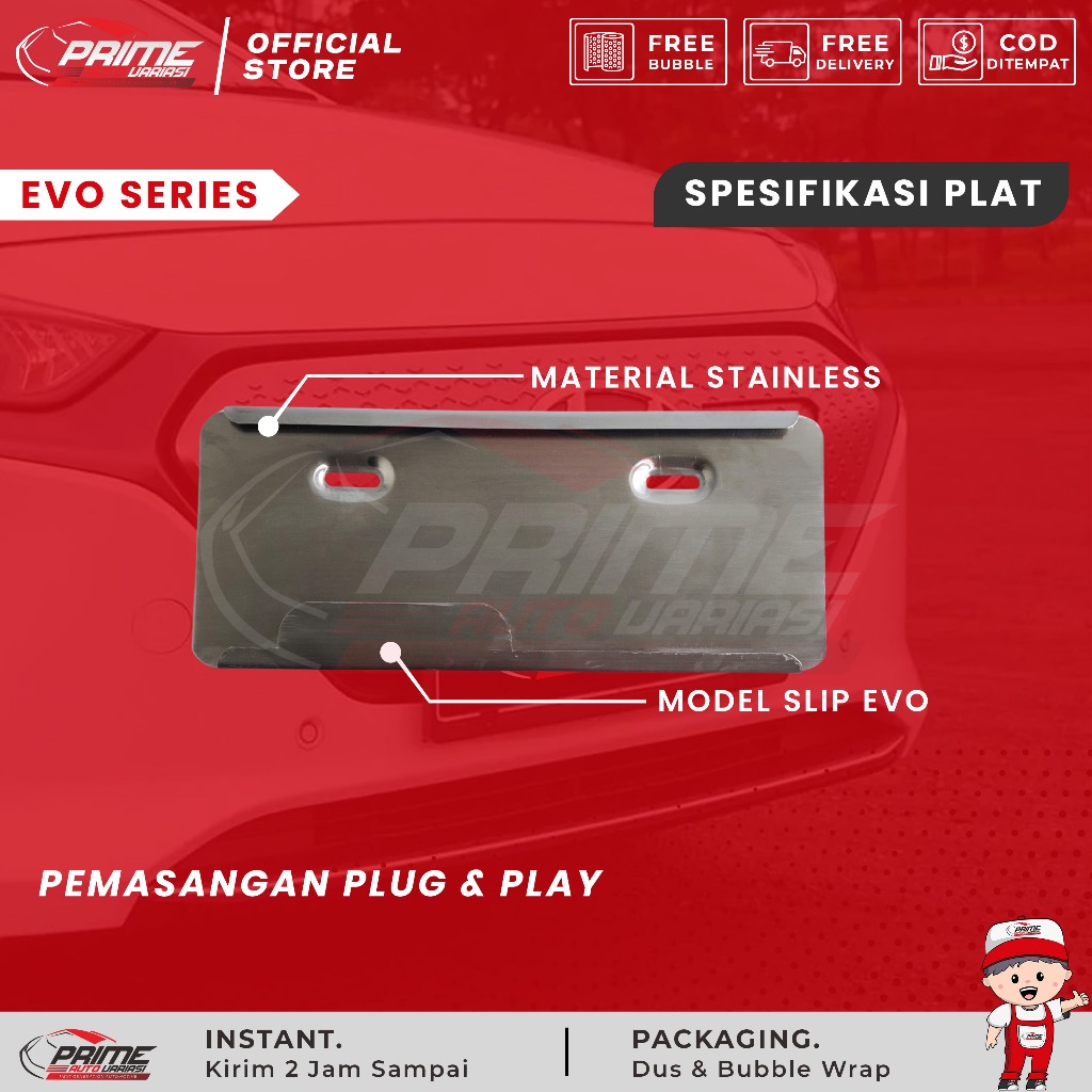 Disc Cover Plat Motor Stainless Dudukan Plat Nomor Motor Premium - Dudukan Tempat Plat Nomor Motor
