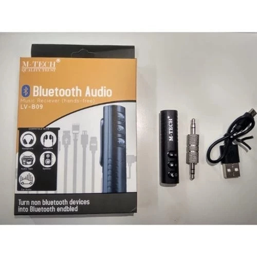Mtech Bluetooth Wireless Audio Music Receiver Aux 3.5mm M-Tech LV-B09