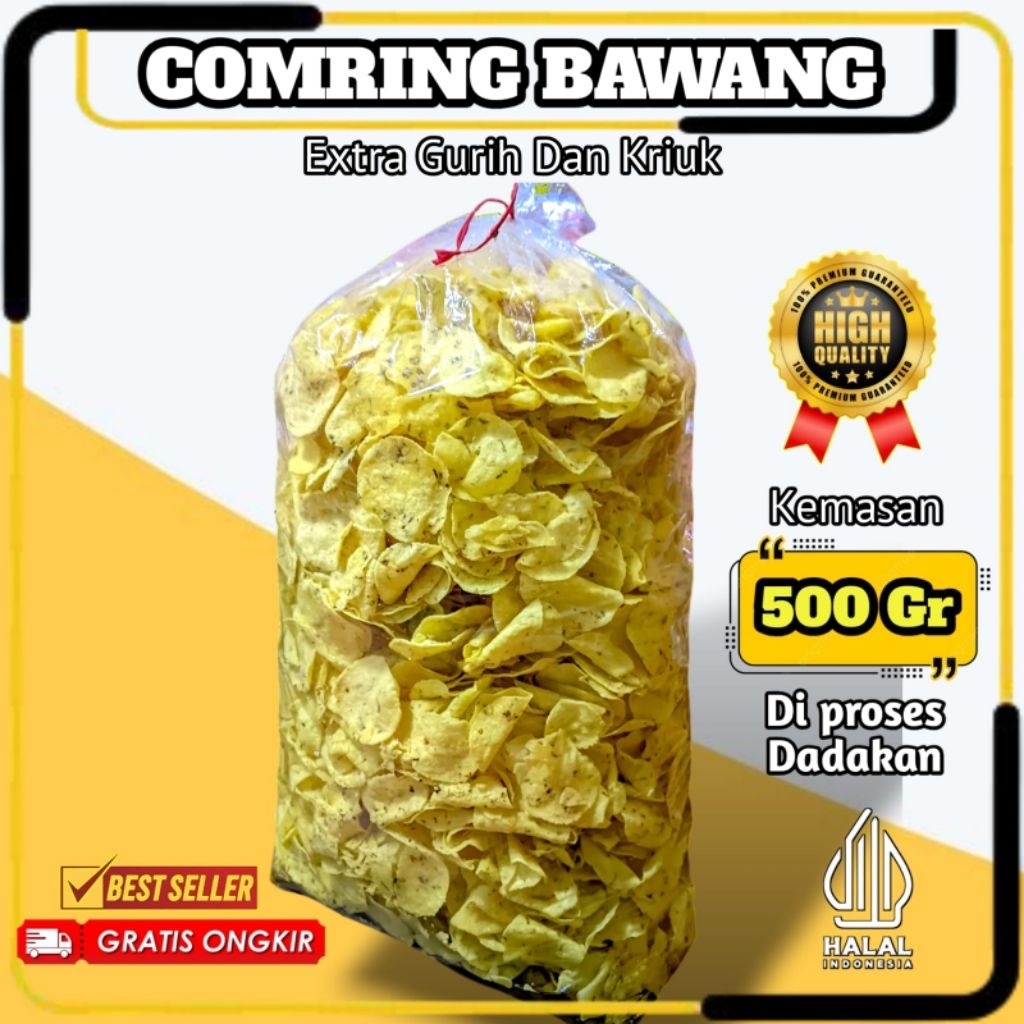

Comring 500gr Murah Rasa Bawang daun dan isi tempe / Gurih dan Kriuk Best seller