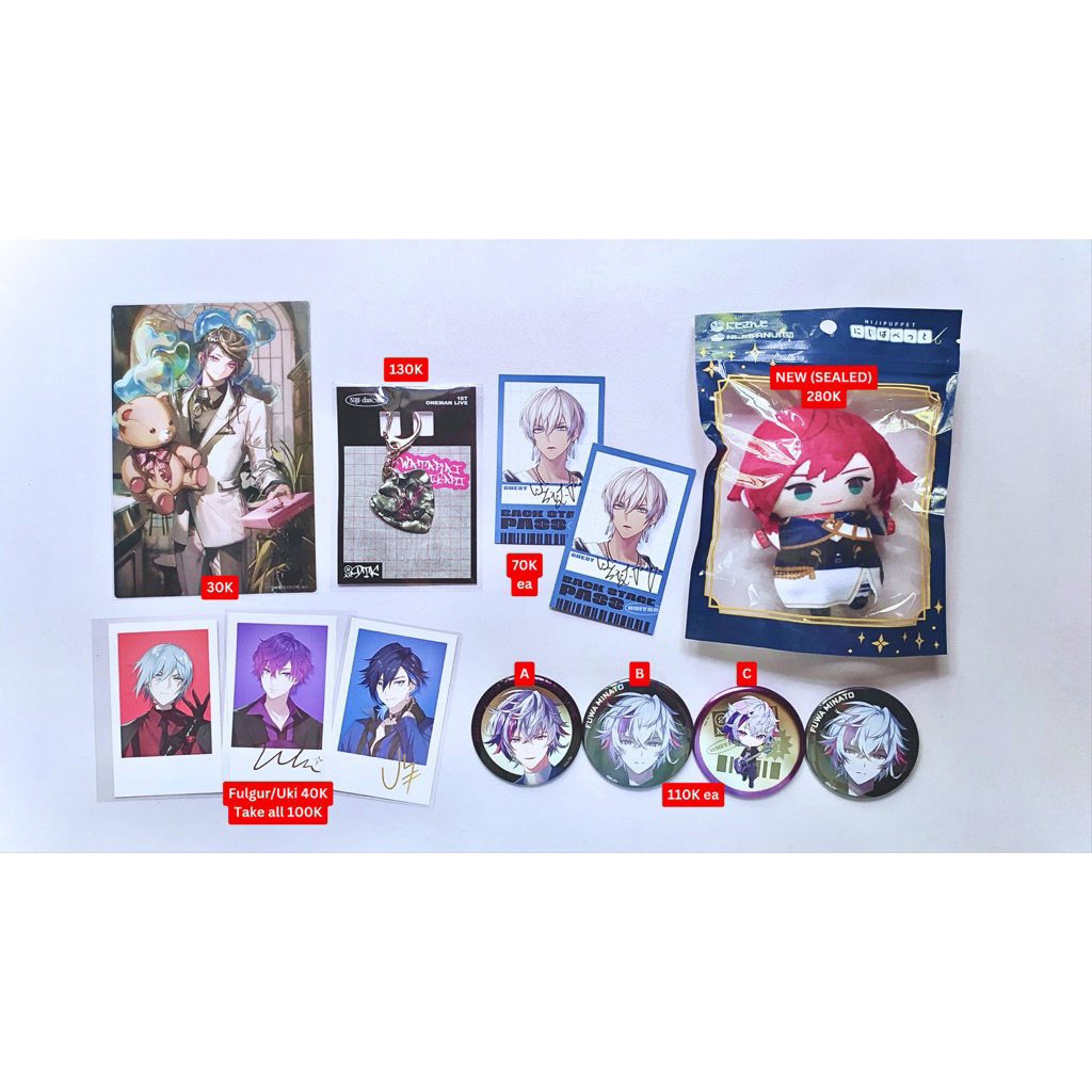 [MISC] Nijisanji JP EN Nijidatoka Nijipuppet Luxiem Inami Rai Kagami Hayato Kanae Lauren Iroas Cheki