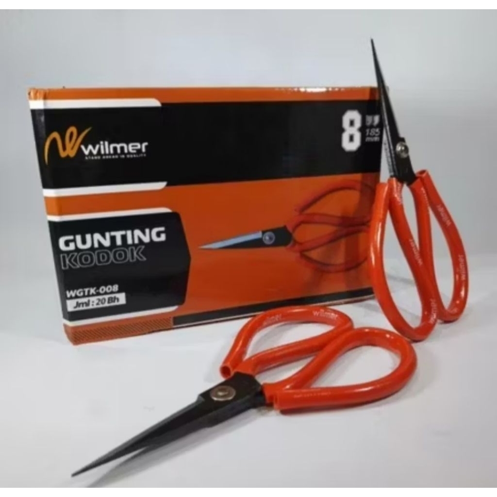 

WILMER GUNTING KODOK 8" Gunting Potong Seng Kertas Gunting Bahan Kain Jahit Tailor