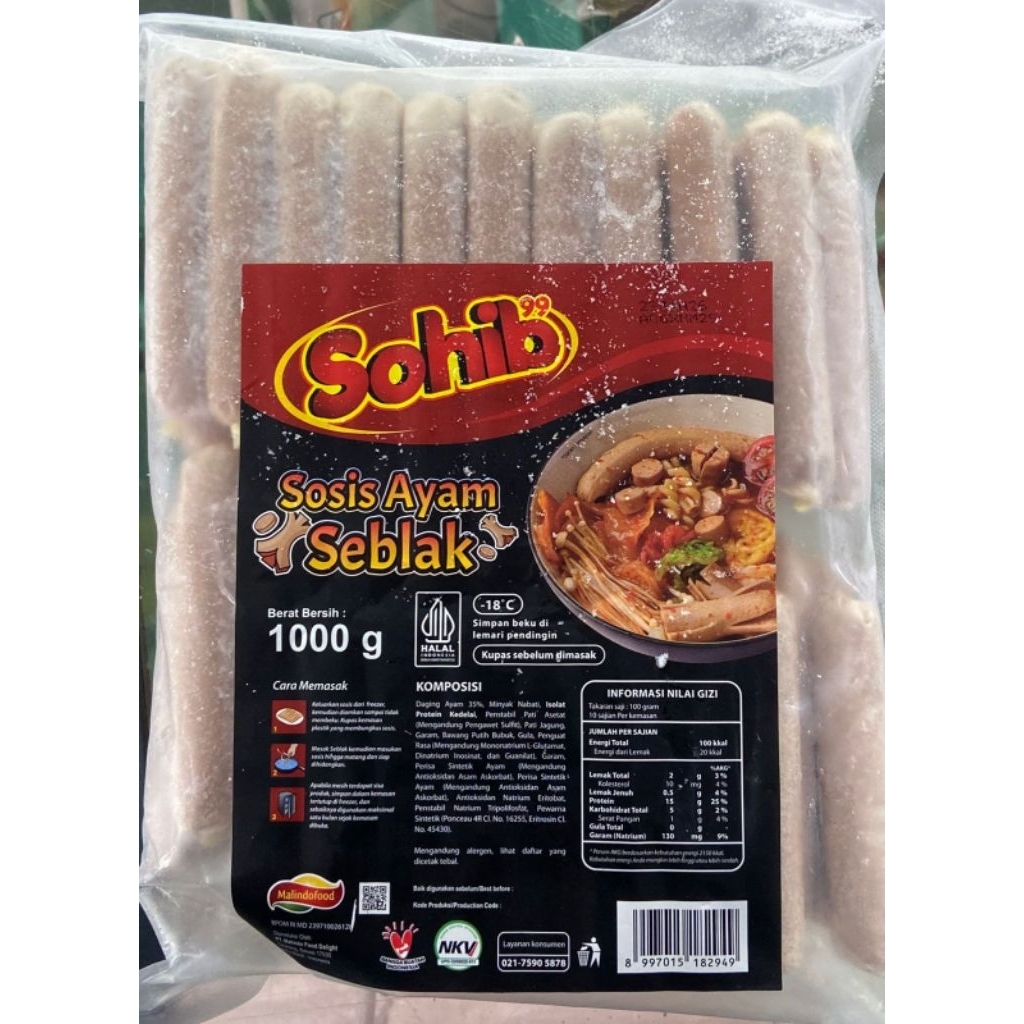 

Sosis Ayam Seblak Sohib 1kg