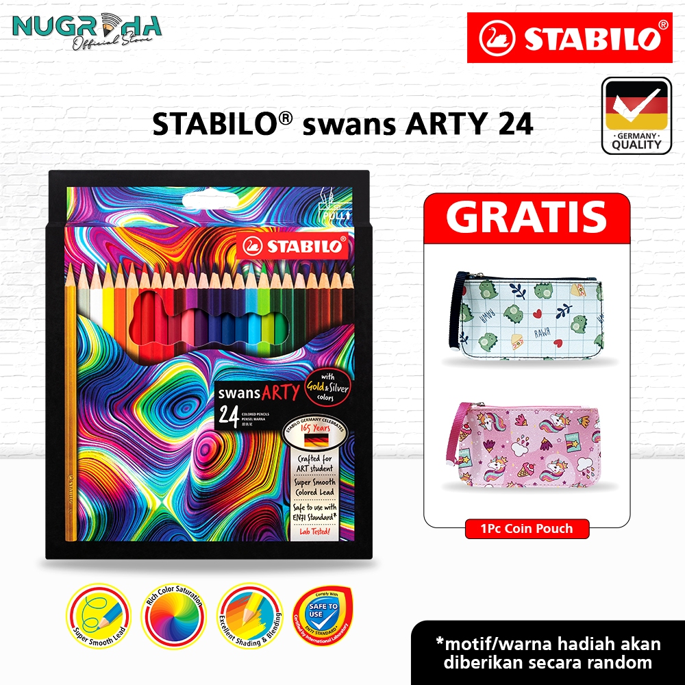 

Color Pencil / Pensil Warna Stabilo Swans Arty 1520 / 24 Warna Panjang
