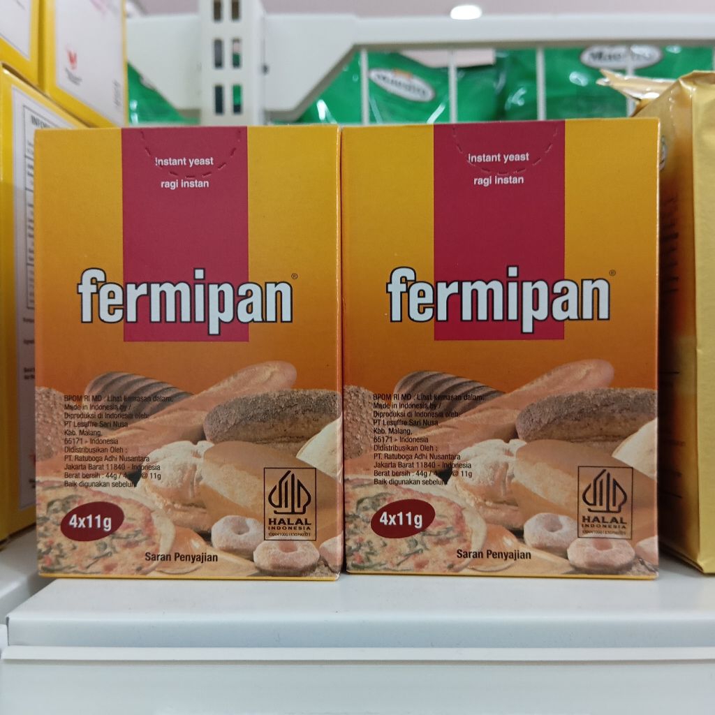 

Fermipan Ragi Fermentasi Kering Sachet Instant Yeast 4 X 11g Pengembang Roti Kue Donat Bakpao Empuk