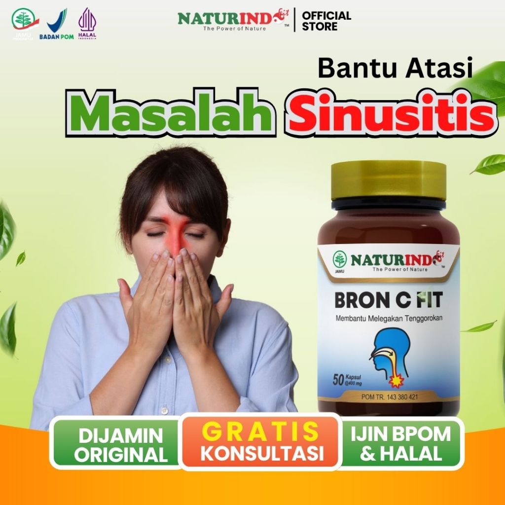 Obat Sinusitis Polip Hidung Rhinitis Alergi Bron C Fit Naturindo