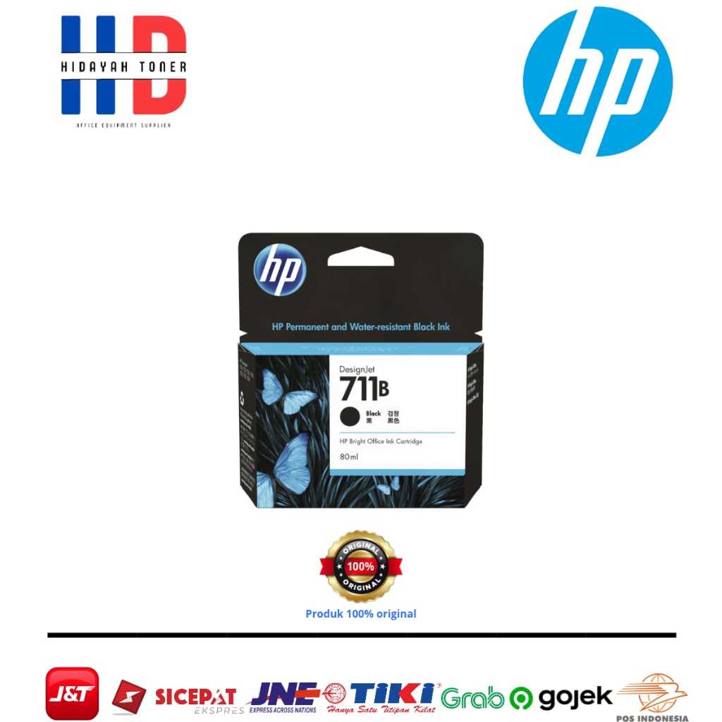 Tinta Cartridge HP 711B 80-ml Black Designjet Ink