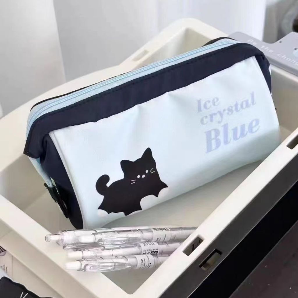 

Little Black Cat Pen Bag Cute Cartoon Storage Bag Makeup Bag Portable Storage Bag