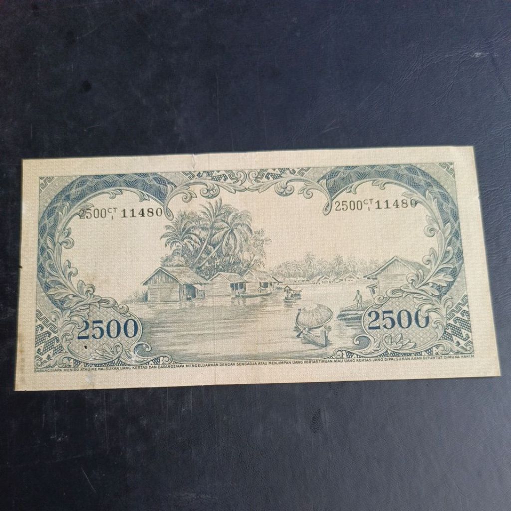 Uang Kertas 2500 Komodo Seri Hewan 1957
