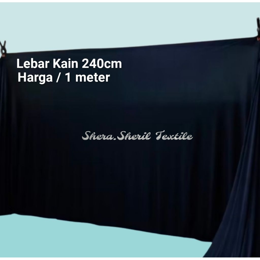 Kain Hitam Polos Meteran  Lebar 240 cm / Kain Background Foto / Kain Backdrop / Kain Penutup Booth