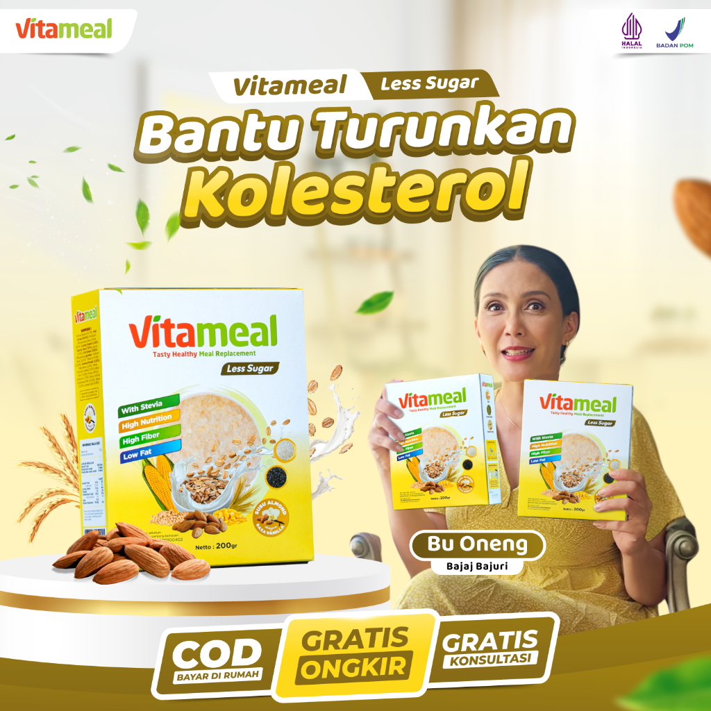 

Vitameal Les Sugar Rendah Gula Sereal Bantu Mengatasi Hipertensi dan Kolesterol