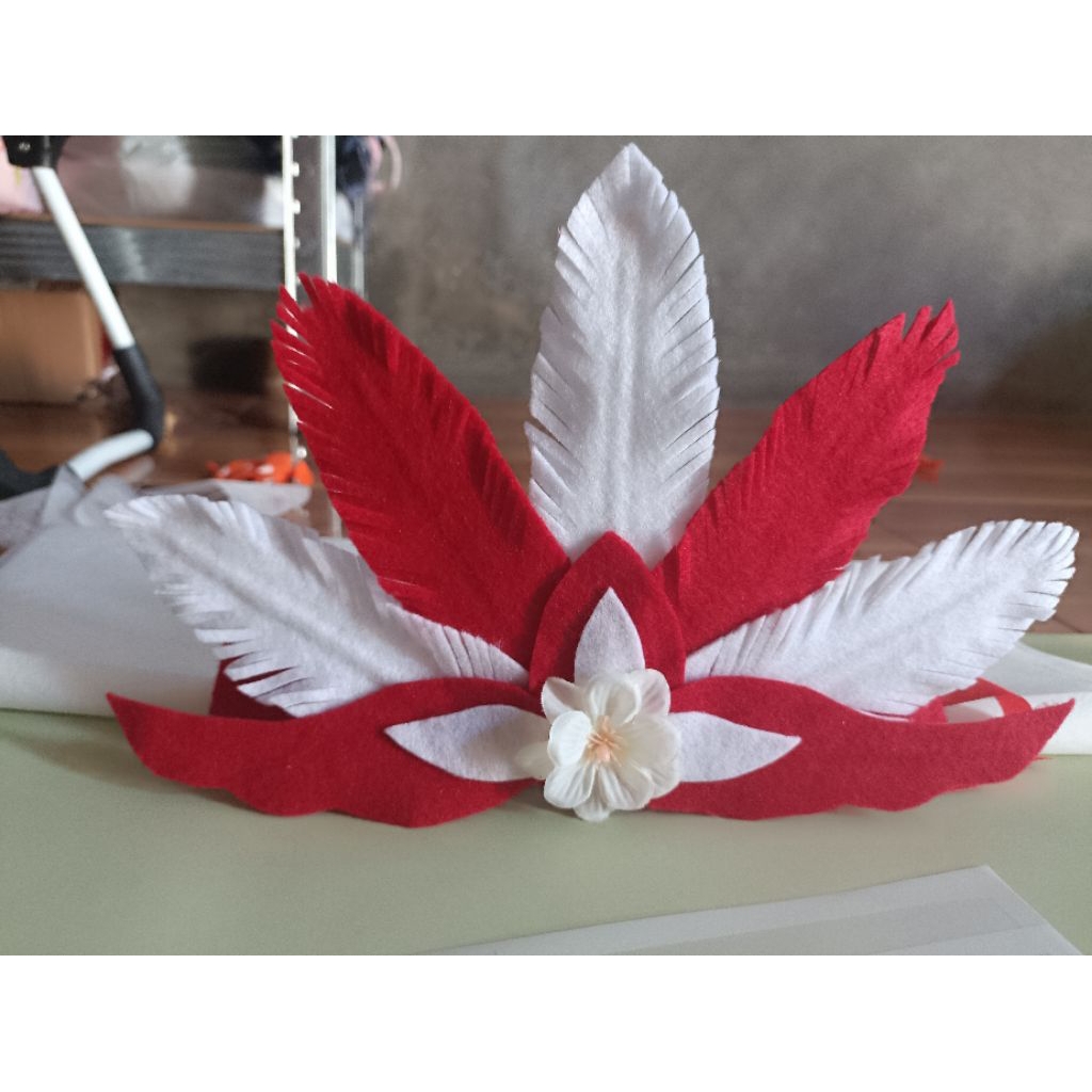 Bando Agustus / Bando merah putih / Bandana pawai / Bando anak / bando bunga