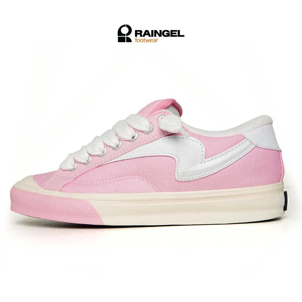 Raingel Footwear - BIGMAX Pink White Sneakers Casual Unisex Sepatu Gemuk