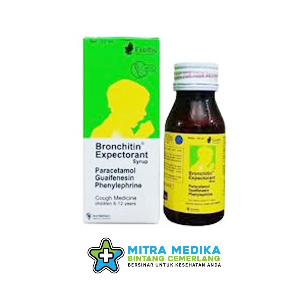BRONCHITIN EXPECTORANT OBAT BATUK UNTUK ANAK 6-12 TAHUN (1 PACK@4 BOTOL)