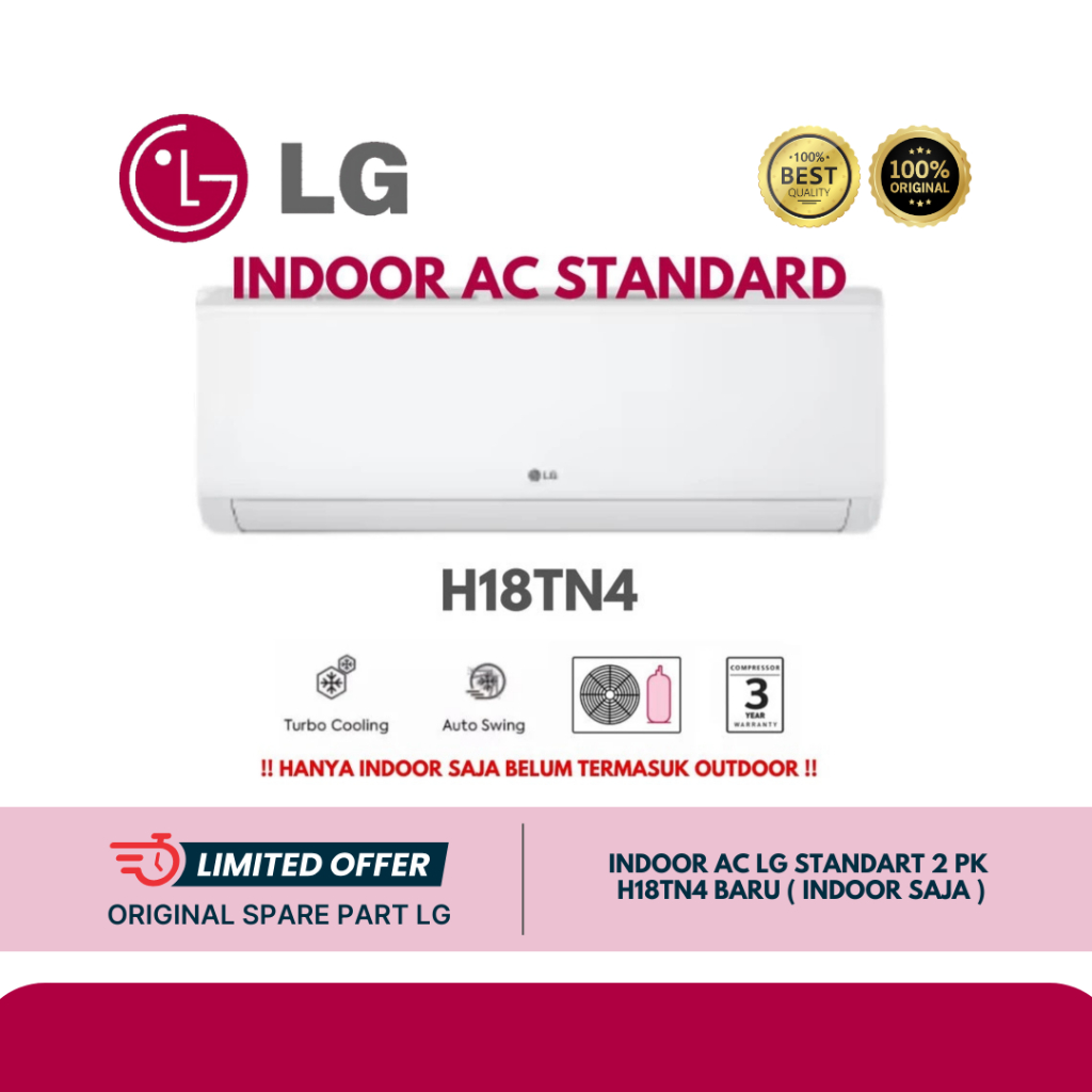 INDOOR AC LG STANDART 2 PK H18TN4 BARU ( INDOOR SAJA )