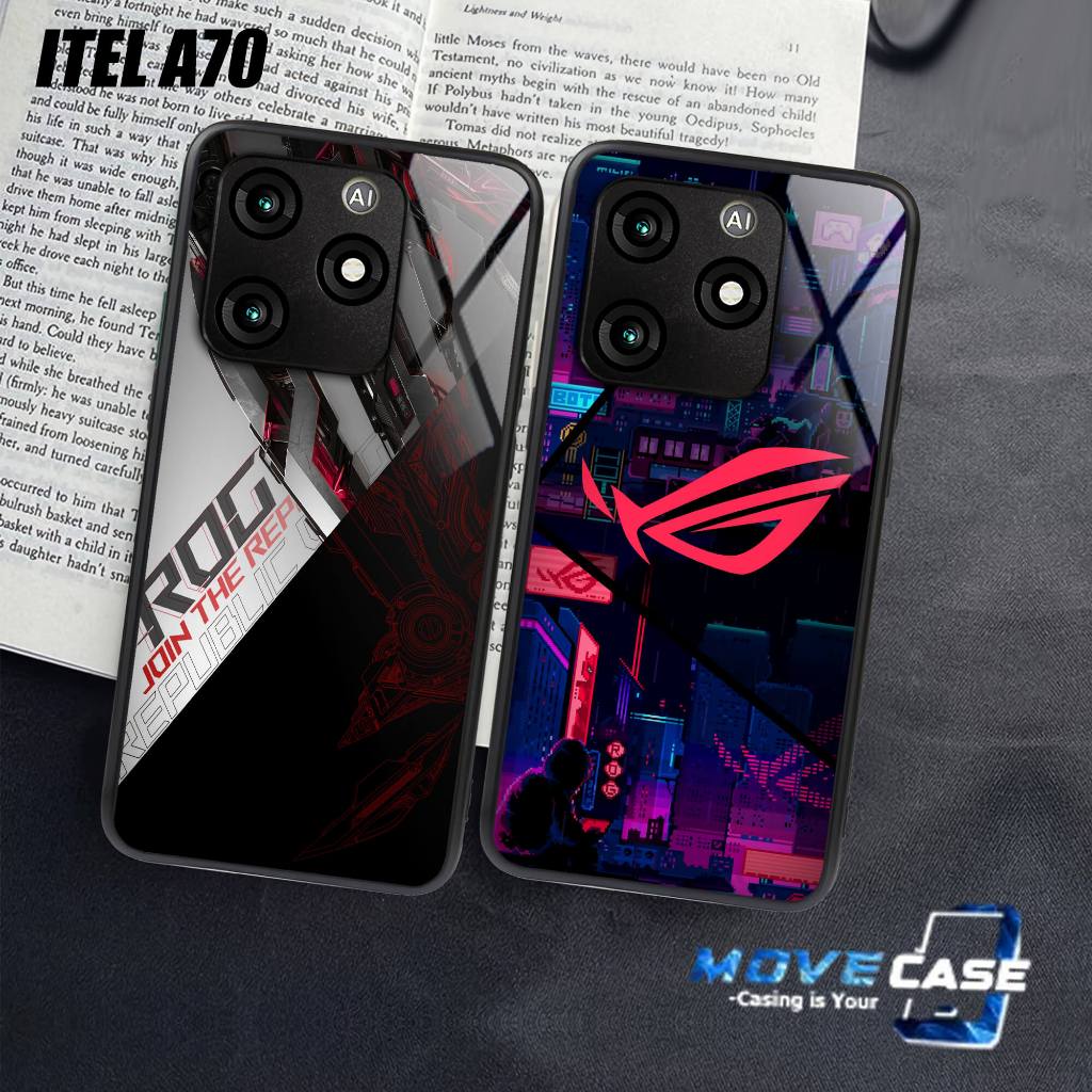 MV267 CASE HP ITEL A70 - SOFTCASE KACA ITEL A70 - CASING ITEL A70 Terbaru Pelindung Hp Motif ROG