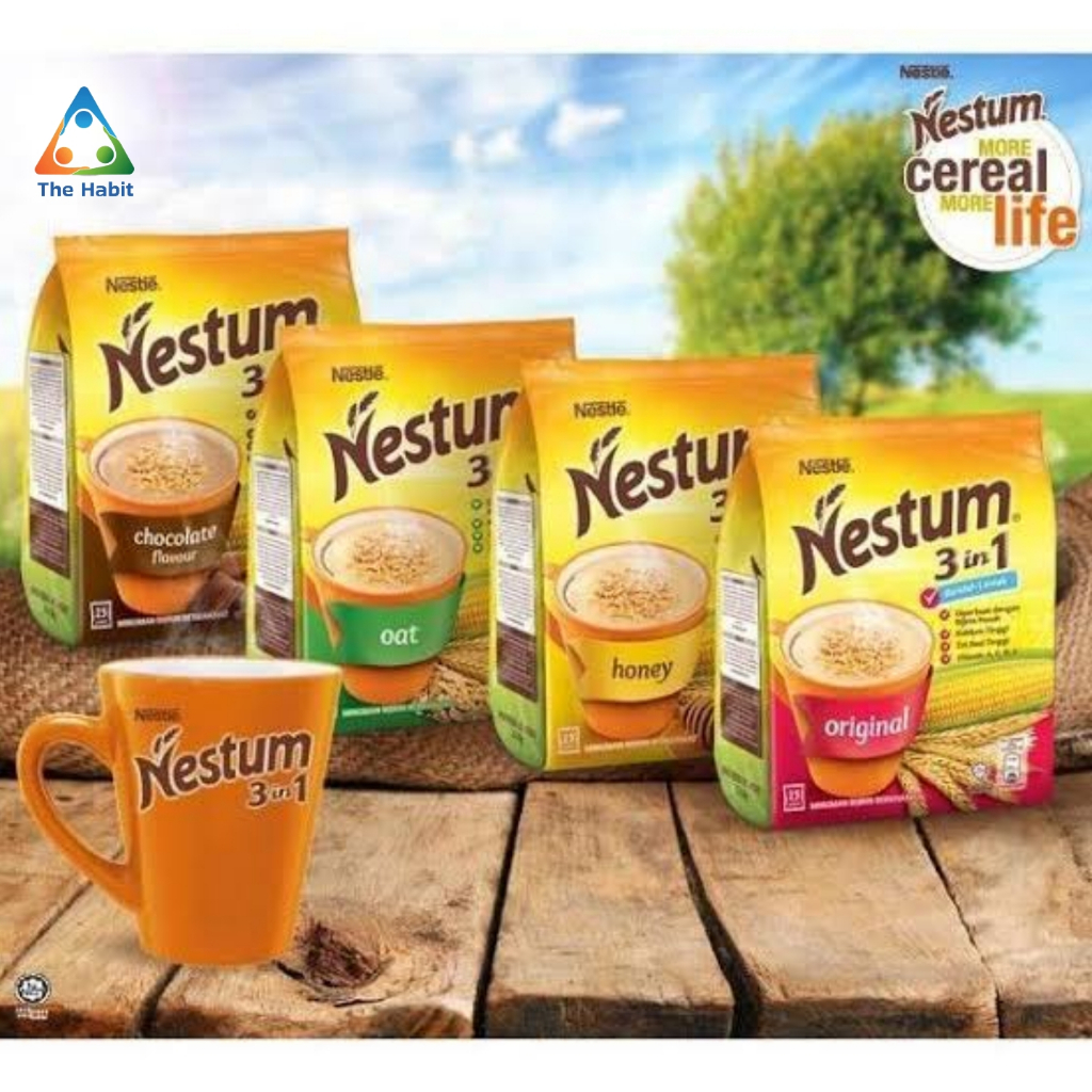 

(The Habit) NESTUM Grains & More 3 in 1 Original / Coklat / Madu Sereal (14 sachet@28gr)