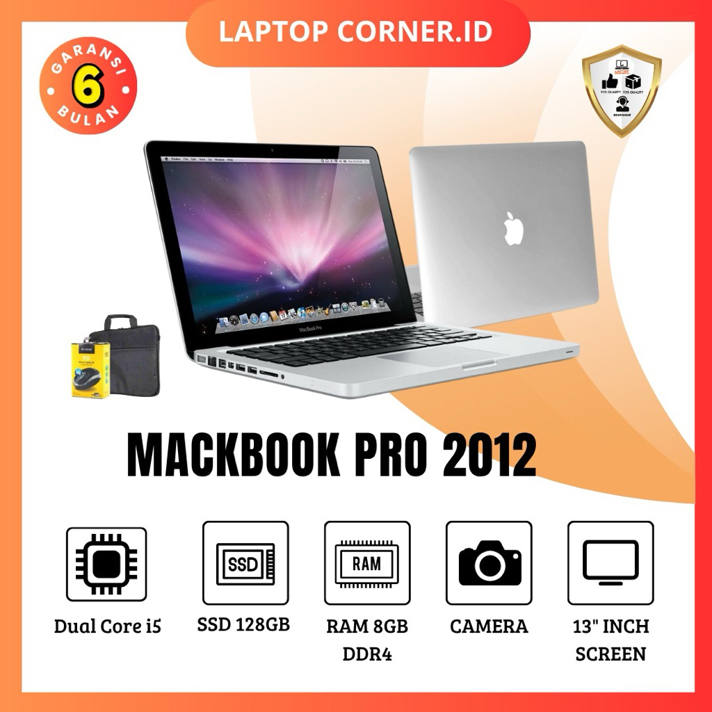 Macbook Pro 2012 Core i5 RAM 8GB SSD 256GB Mulus Bergaransi