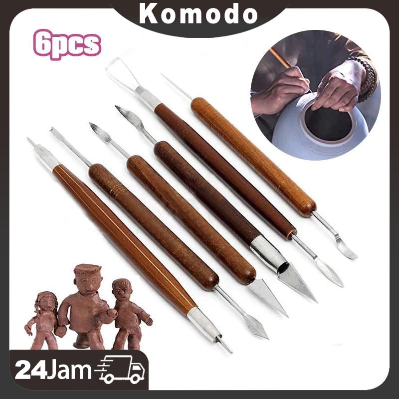 

6pcs Alat Ukir / Pahat Seni Patung / Keramik / Carving Tools / Lilin / Pottery / Polymer /Ceramic Clay / Plaster / Cake Frosting Sculpting