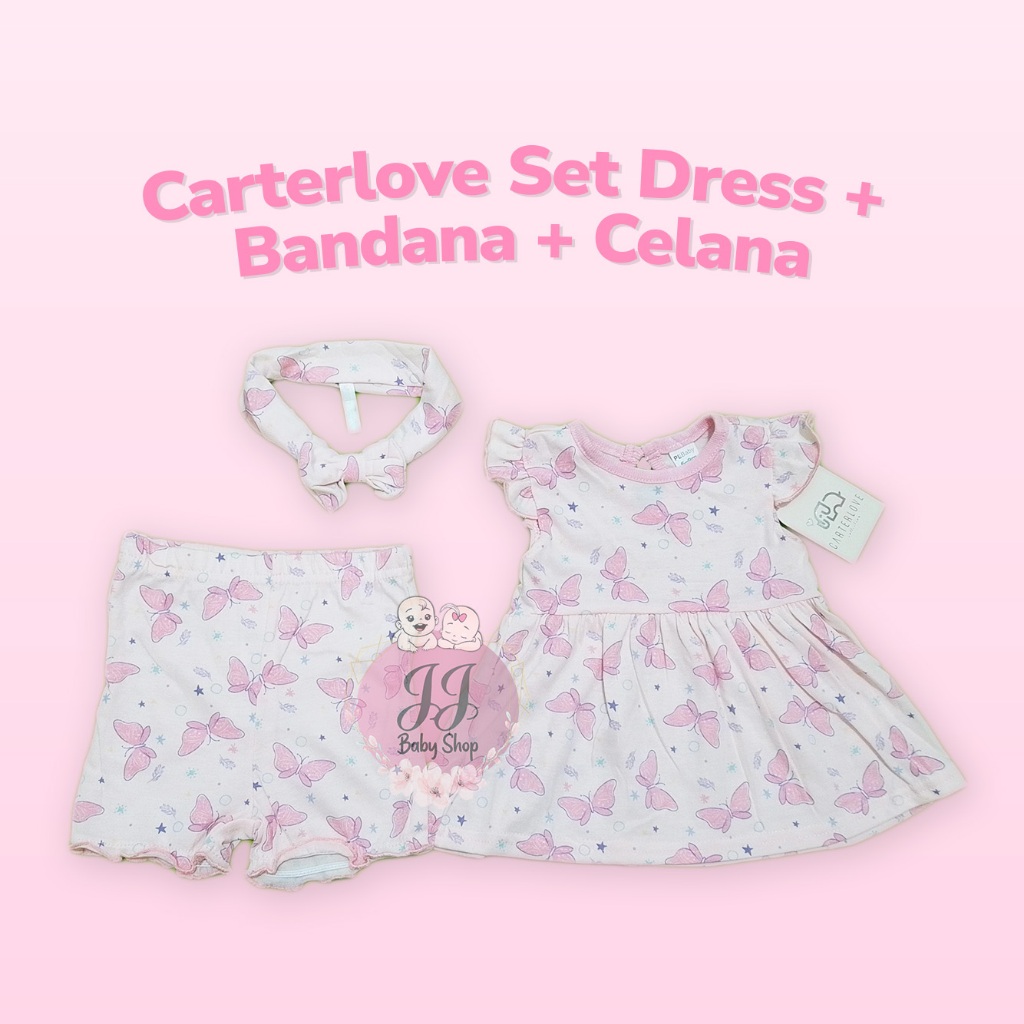 Carterlove Set Dress + Bandana + Celana