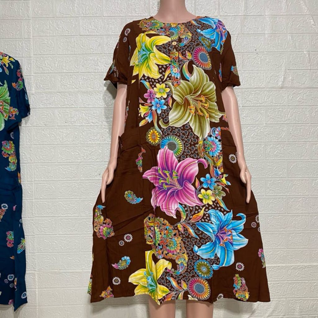 BATIK KENCANA UNGU TERBARU LEBEL BIRU LD 120 PB 115 DASTER BATIK KENCANA UNGU ASLI TERLARIS DASTER C