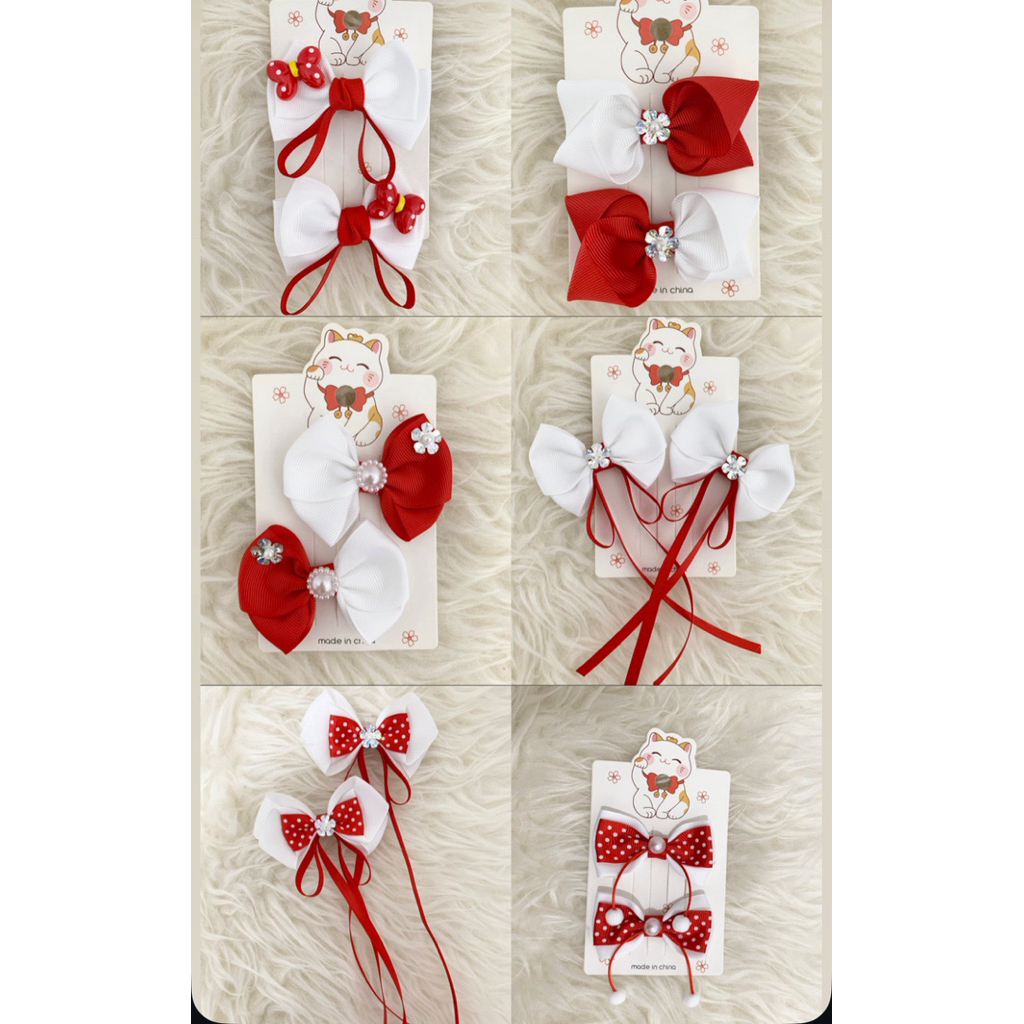 Jepit pita rambut merah putih || pita rambut 17 agustus|| bando merah putih