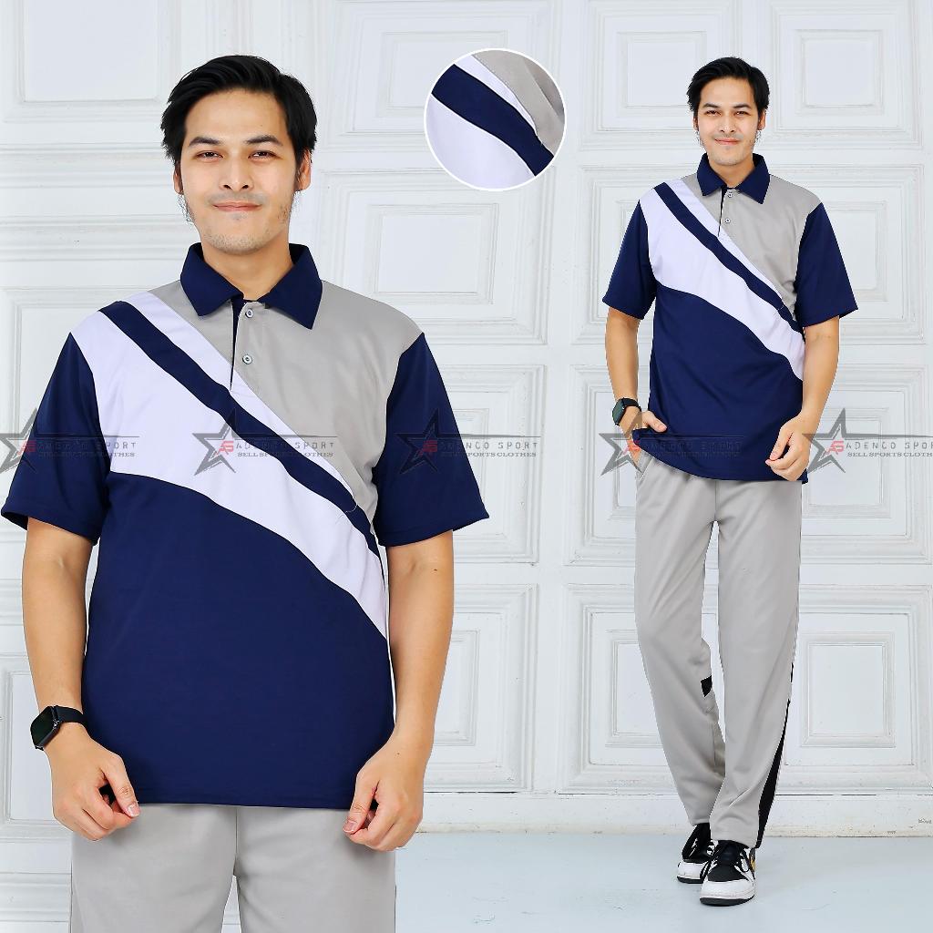 Setelan Seragam Baju Olahraga Senam Pria Lengan Pendek / Setelan Baju Senam Pria