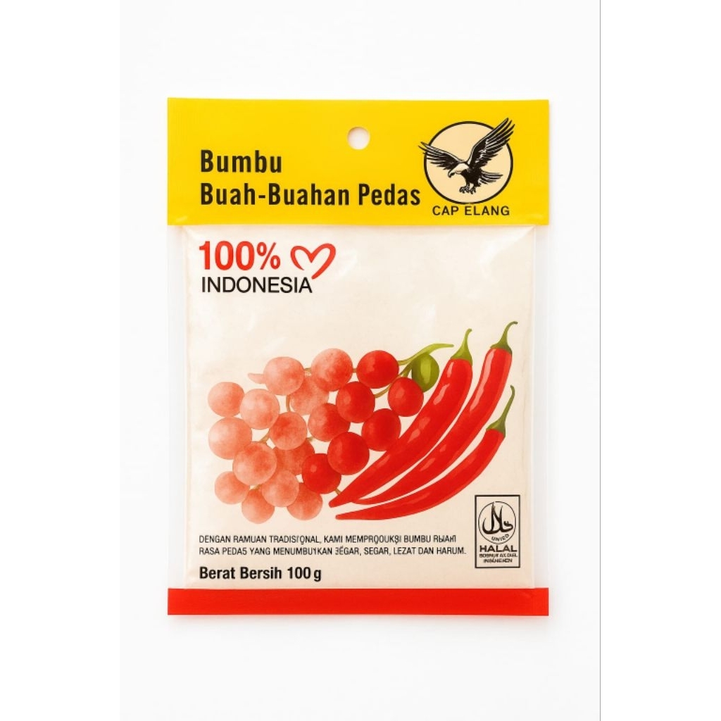 

Bumbu Buah Buahan Pedas Cap ELang 100g