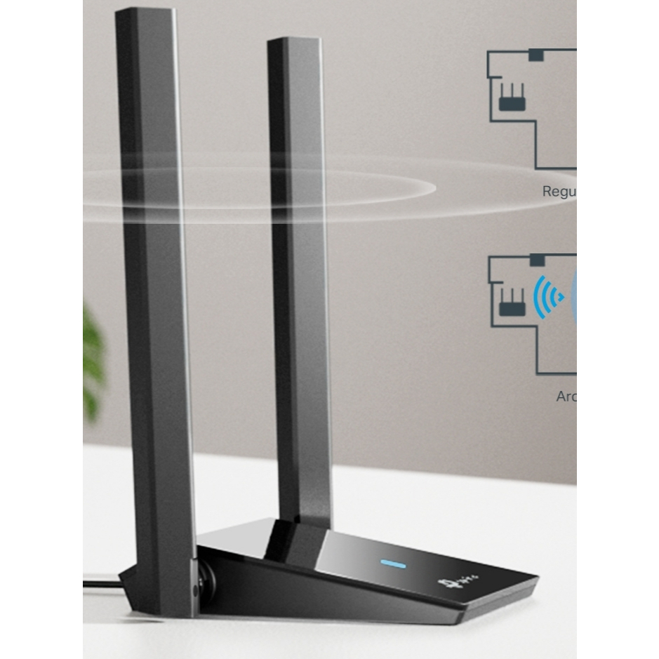TP-Link Archer TX20U Plus WiFi 6 USB Adapter AX1800 Dual Band Antena Eksternal – WiFi Eksternal untu
