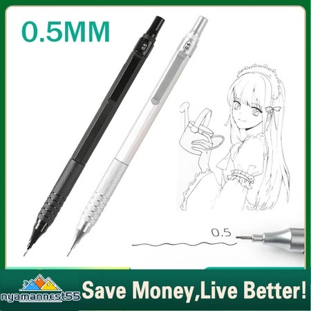 

0.5 mm Pensil Mekanik Metal Mechanical Drafting Pencil dengan Pusat Gravitasi Rendah Untuk Sekolah / Kantor - Pensil Mekanik