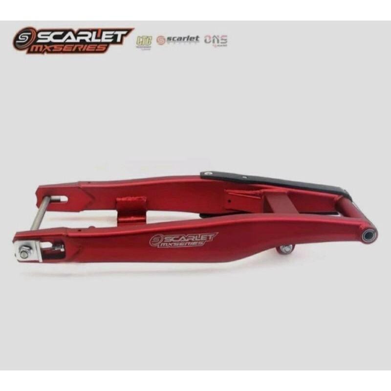 SCARLET RACING-SWING ARM KLX 150/DTRACKER MODEL KTM PANJANG - red