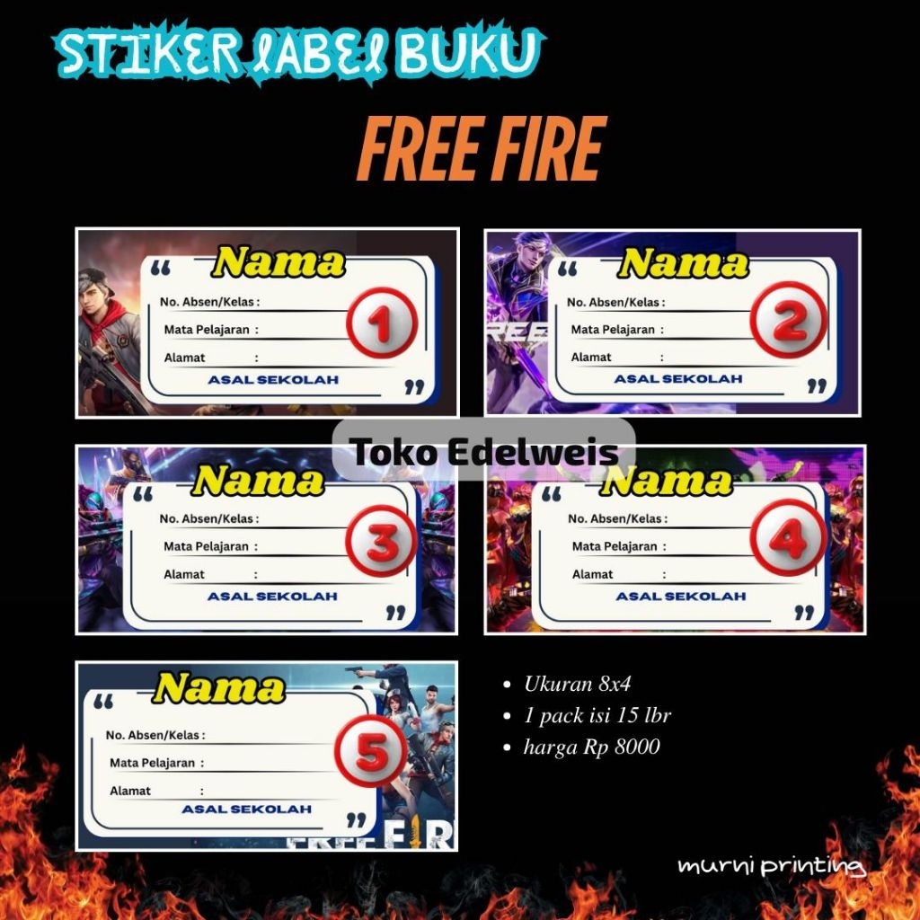 

Stiker Label Buku