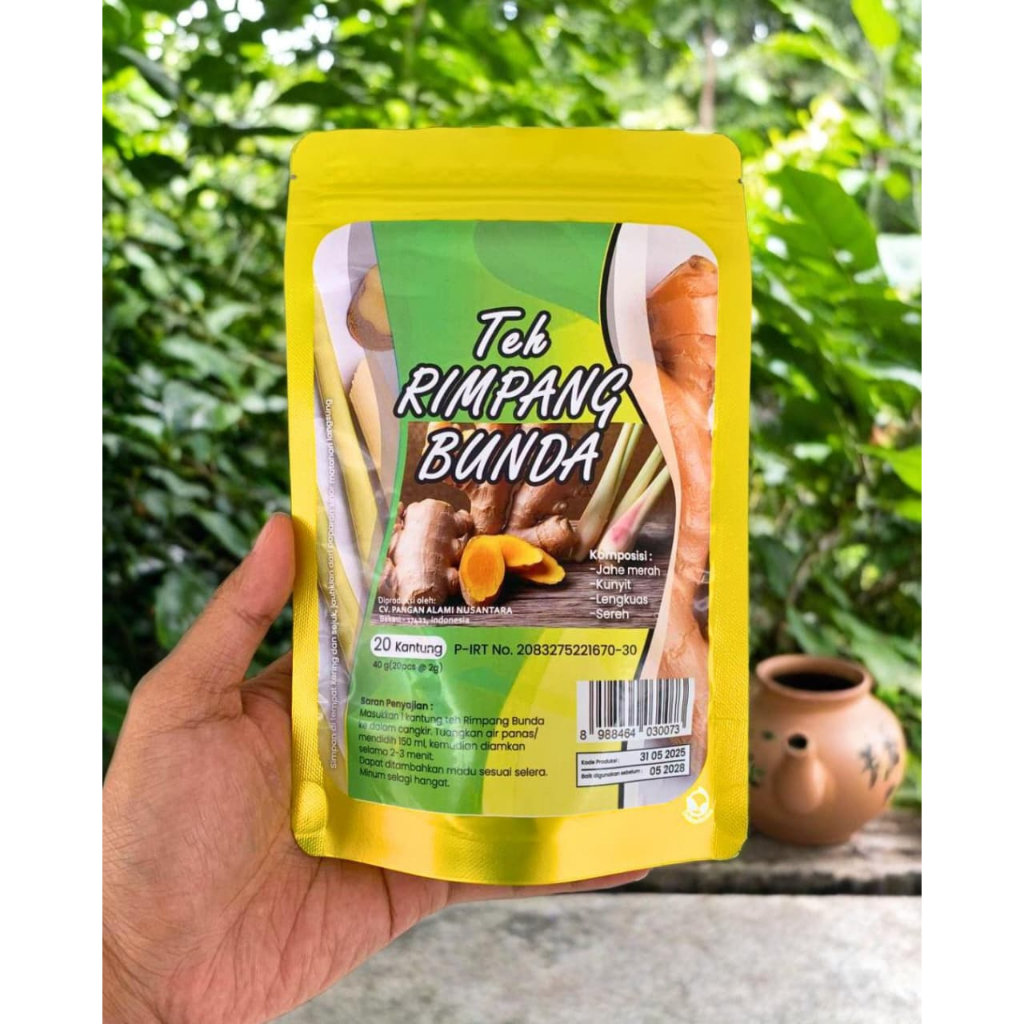 

Teh Rimpang Bunda Ath-Thoifah isi 20 Kantung Herbal Jahe Merah Kunyit Lengkuas Sereh