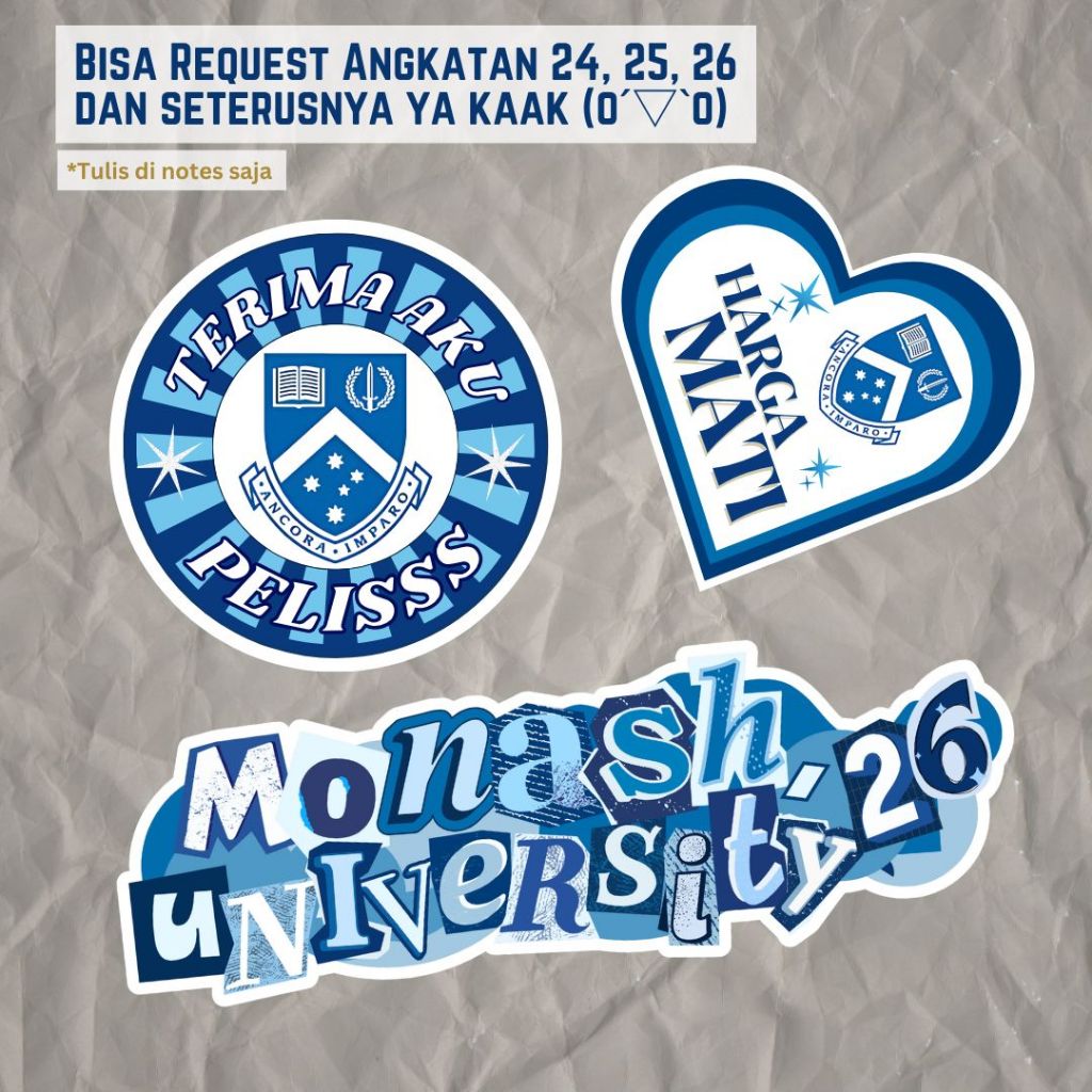 

STIKER CAMABA Monash University - UNIVERSITAS LUAR NEGERI KAMPUS STICKER LAPTOP IPAD BUKU CERMIN MOBIL MOTOR CASING KESING CASE HANDPHONE HP SETIKER PTN