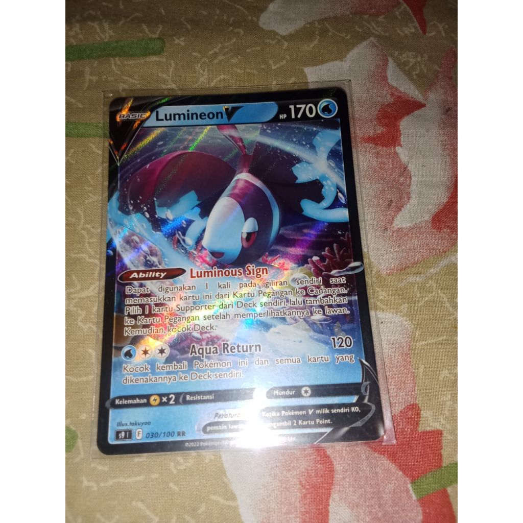 Kartu pokemon Lumineon V Ori Bahasa Indonesia