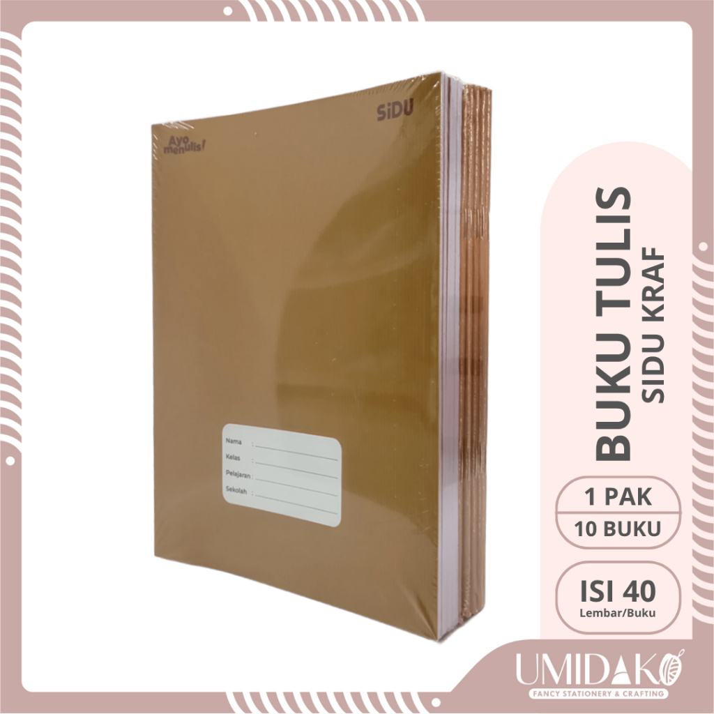 

[UMIDAKO] BUKU TULIS SIDU ISI 40 KRAFT SAMPUL COKLAT (PAK)